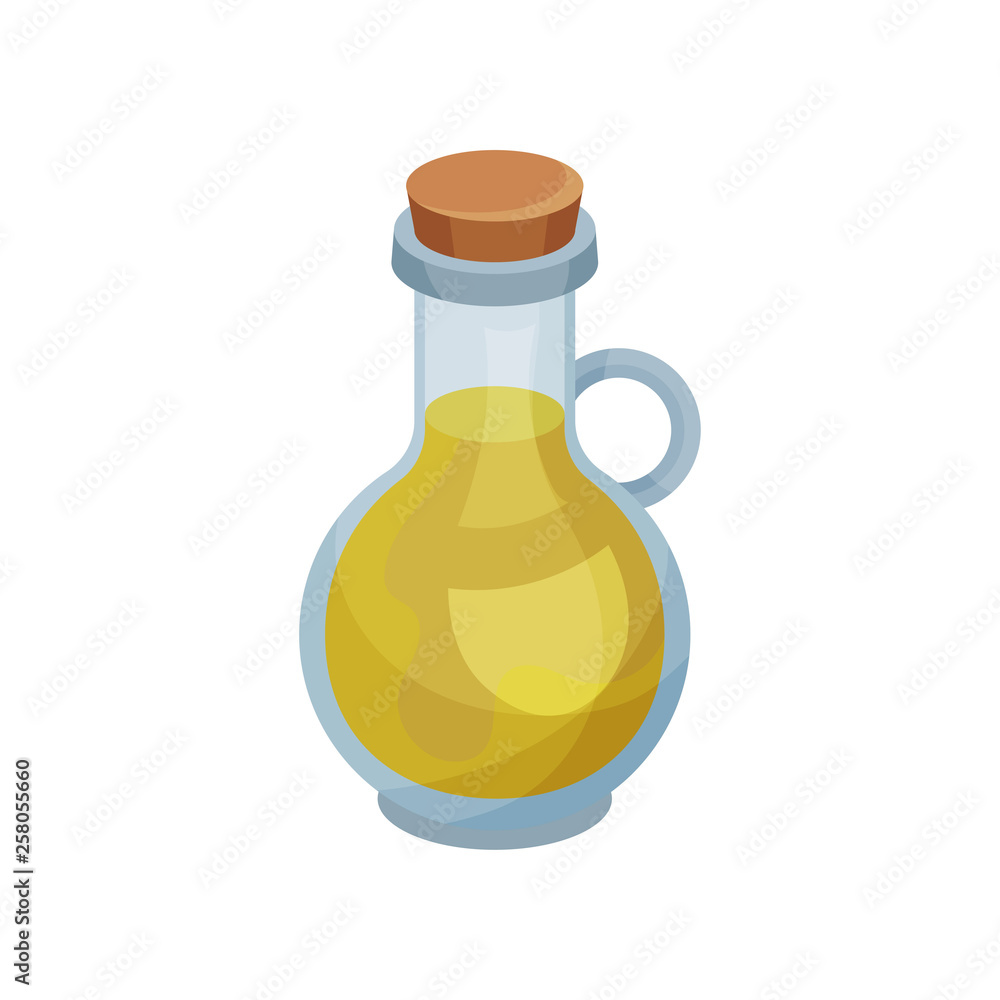 Soybean oil in bottle on white background. Soybean oil in bottle on white background.