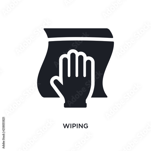 wiping isolated icon. simple element illustration from cleaning concept icons. wiping editable logo sign symbol design on white background. can be use for web and mobile