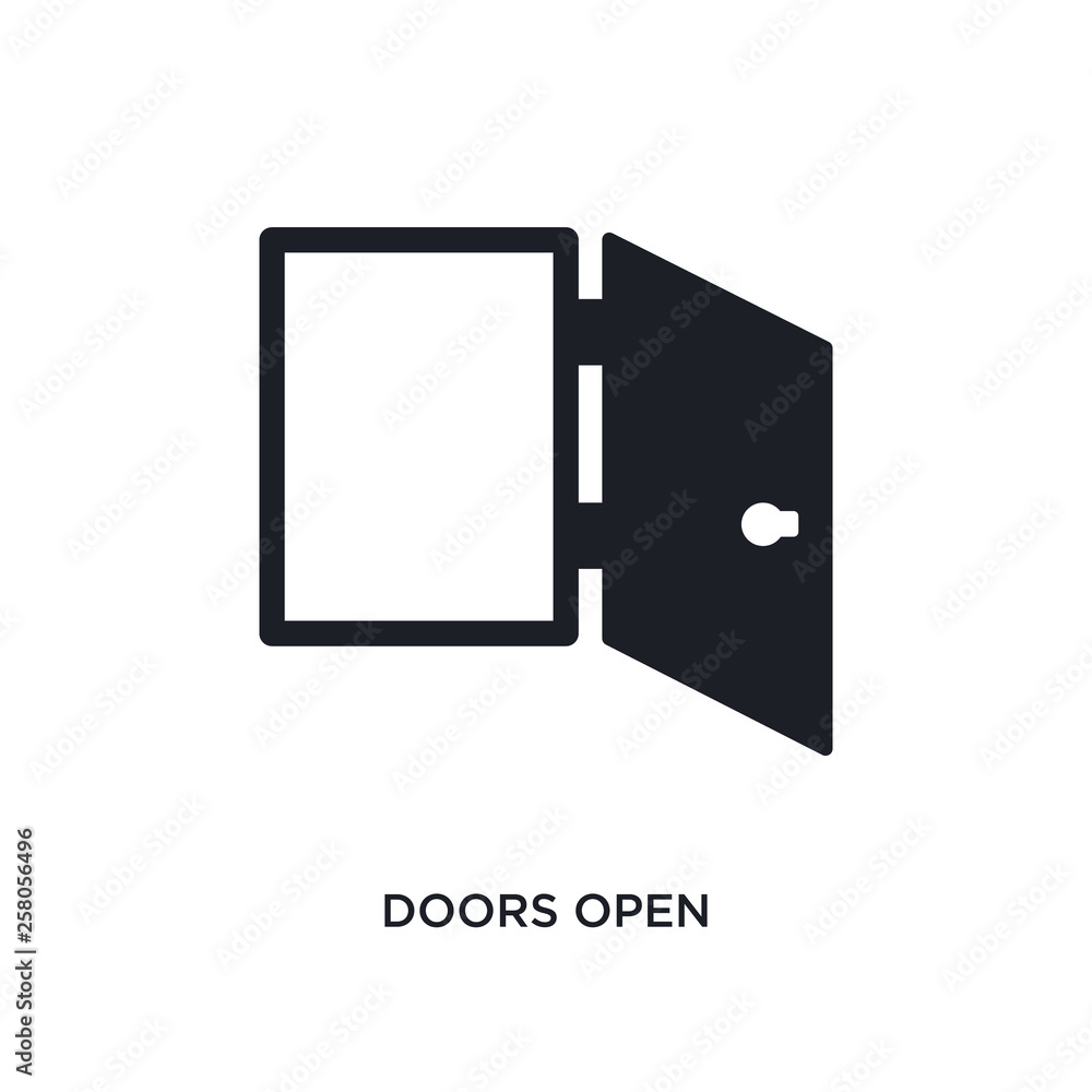 doors open isolated icon. simple element illustration from construction concept icons. doors open editable logo sign symbol design on white background. can be use for web and mobile doors open isolated icon. simple element illustration from construction concept icons. doors open editable logo sign symbol design on white background. can be use for web and mobile