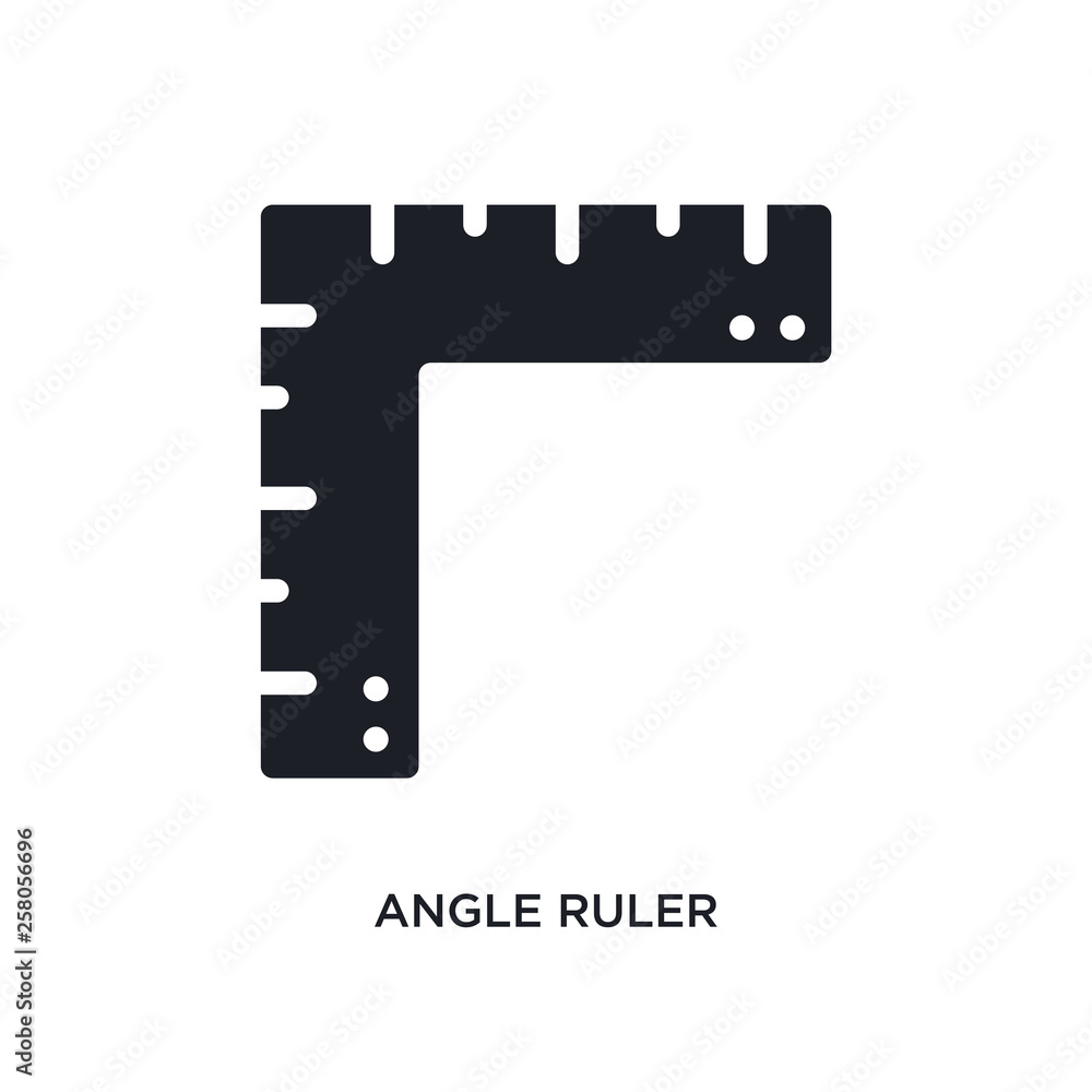 Fototapeta premium angle ruler isolated icon. simple element illustration from construction concept icons. angle ruler editable logo sign symbol design on white background. can be use for web and mobile