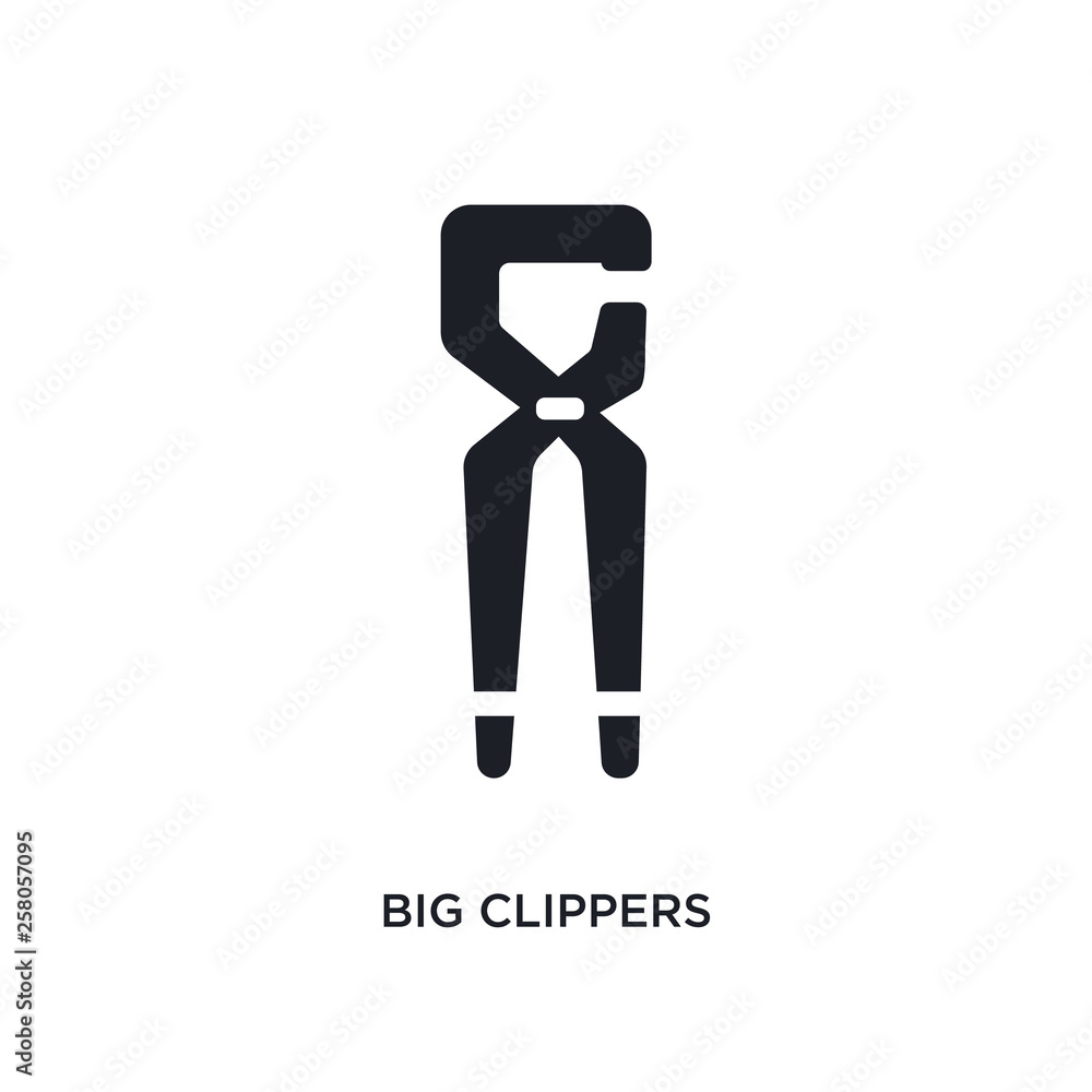 big clippers isolated icon. simple element illustration from construction concept icons. big clippers editable logo sign symbol design on white background. can be use for web and mobile
