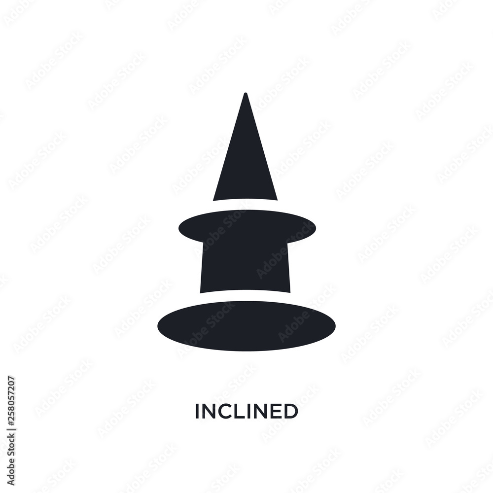 Fototapeta premium inclined isolated icon. simple element illustration from construction concept icons. inclined editable logo sign symbol design on white background. can be use for web and mobile