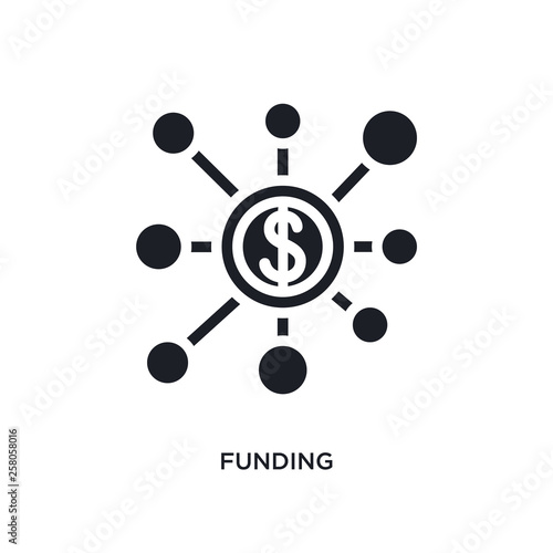 funding isolated icon. simple element illustration from crowdfunding concept icons. funding editable logo sign symbol design on white background. can be use for web and mobile