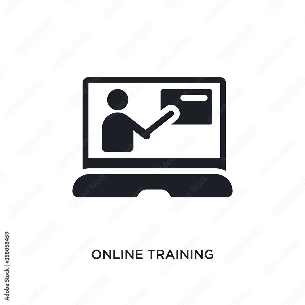 online training isolated icon. simple element illustration from e-learning  and education concept icons. online training editable logo sign symbol  design on white background. can be use for web and Stock Vector |