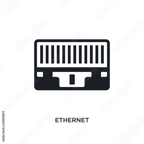 ethernet isolated icon. simple element illustration from electrian connections concept icons. ethernet editable logo sign symbol design on white background. can be use for web and mobile