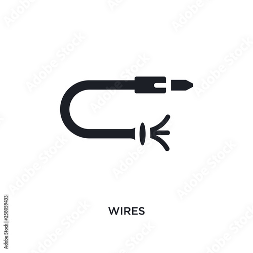 wires isolated icon. simple element illustration from electrian connections concept icons. wires editable logo sign symbol design on white background. can be use for web and mobile