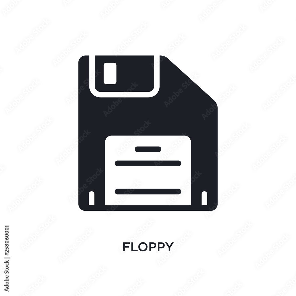 floppy isolated icon. simple element illustration from electronic devices concept icons. floppy editable logo sign symbol design on white background. can be use for web and mobile floppy isolated icon. simple element illustration from electronic devices concept icons. floppy editable logo sign symbol design on white background. can be use for web and mobile