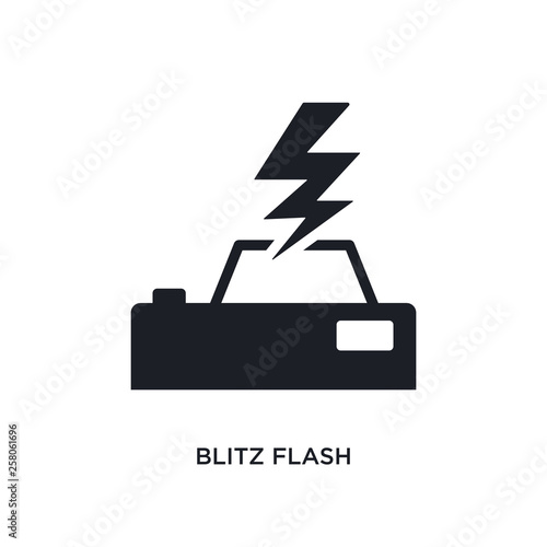 blitz flash isolated icon. simple element illustration from electronic stuff fill concept icons. blitz flash editable logo sign symbol design on white background. can be use for web and mobile