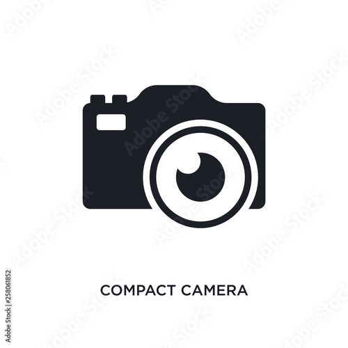 compact camera isolated icon. simple element illustration from electronic stuff fill concept icons. compact camera editable logo sign symbol design on white background. can be use for web and mobile