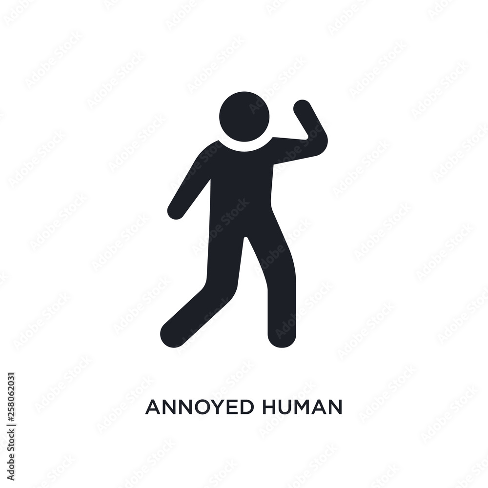 annoyed human isolated icon. simple element illustration from feelings concept icons. annoyed human editable logo sign symbol design on white background. can be use for web and mobile annoyed human isolated icon. simple element illustration from feelings concept icons. annoyed human editable logo sign symbol design on white background. can be use for web and mobile