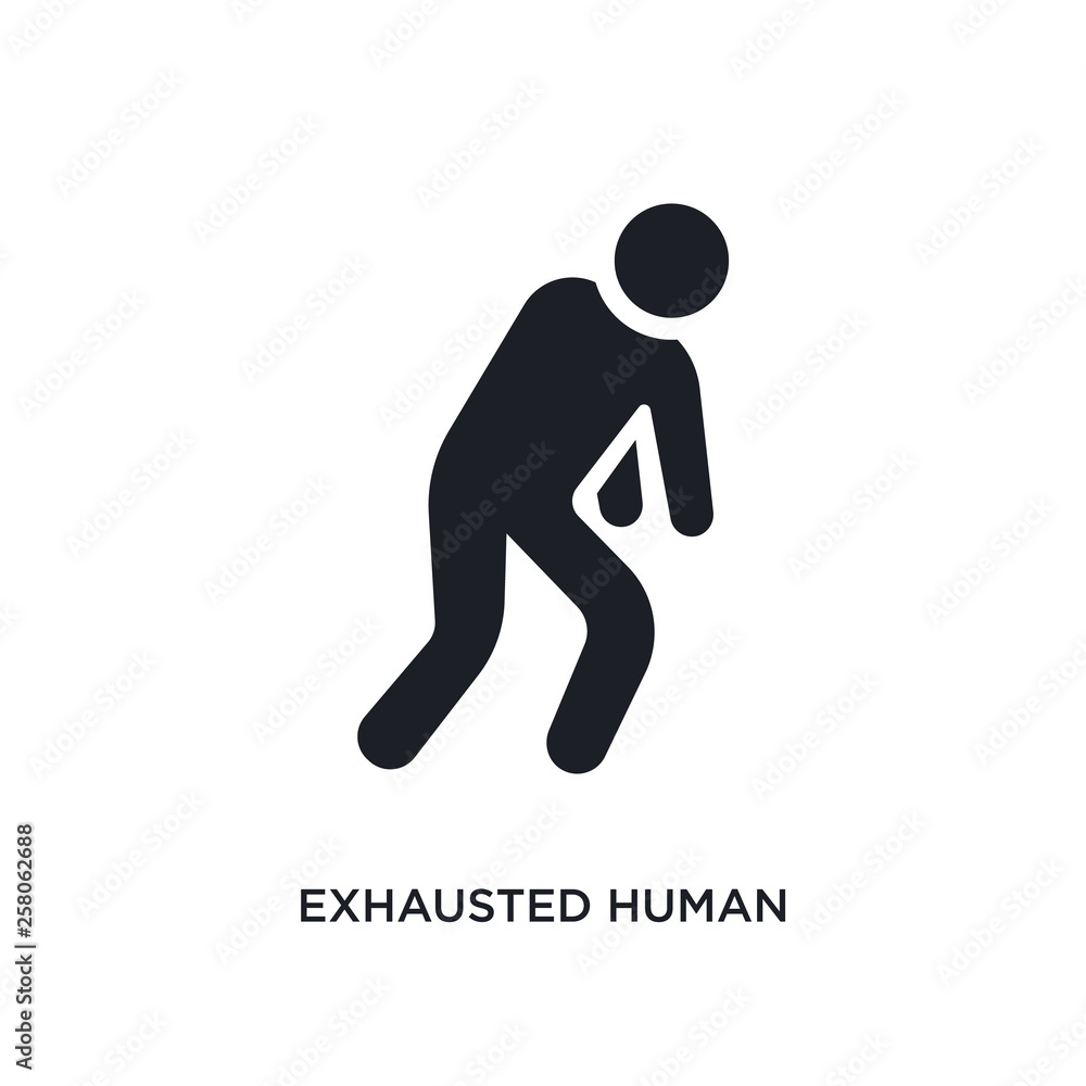 exhausted human isolated icon. simple element illustration from feelings concept icons. exhausted human editable logo sign symbol design on white background. can be use for web and mobile exhausted human isolated icon. simple element illustration from feelings concept icons. exhausted human editable logo sign symbol design on white background. can be use for web and mobile