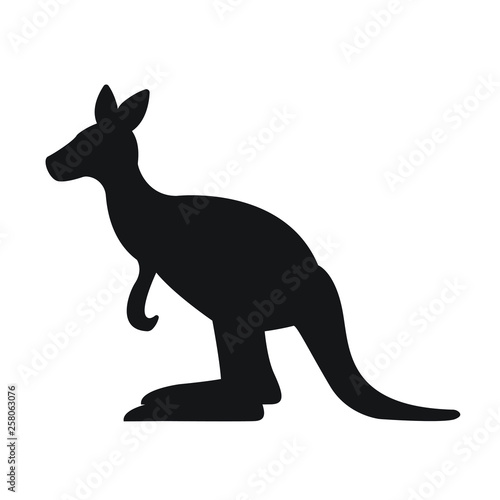 Kangaroo silhouette vector