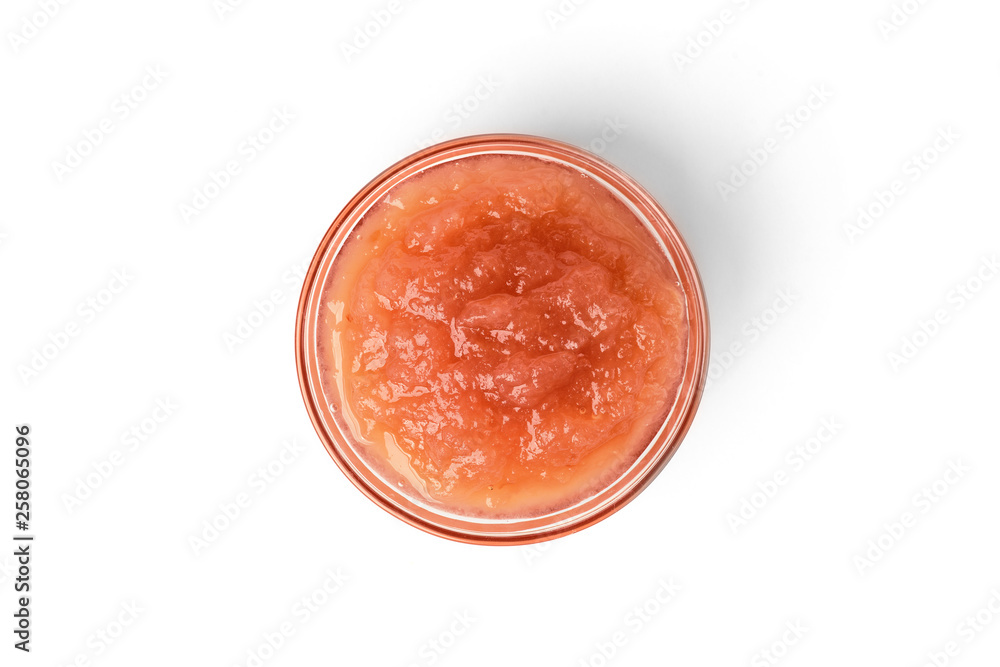 Apple jam isolated on white background. Apple jam isolated on white background.