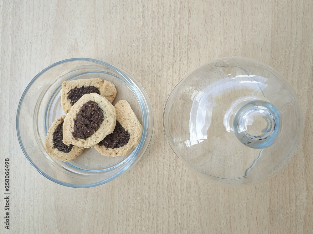 Cookies in glass bowl Cookies in glass bowl
