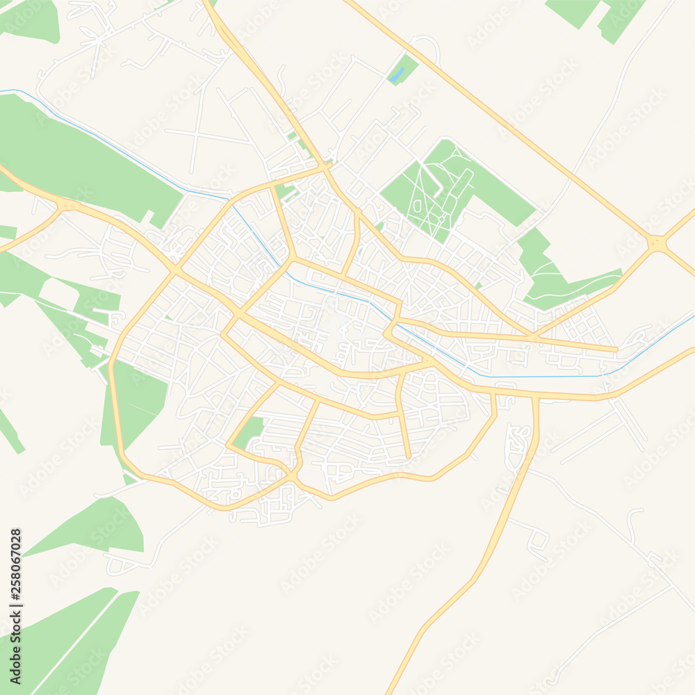 Naklejka premium Razgrad, Bulgaria printable map