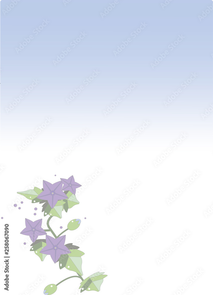 喪中ハガキの花のイラスト Stock ベクター Adobe Stock