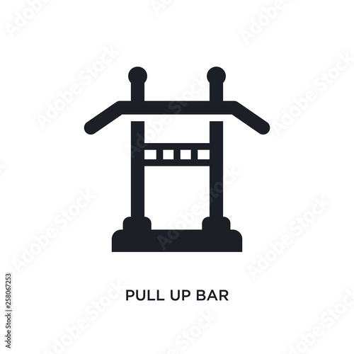 pull up bar isolated icon. simple element illustration from gym equipment concept icons. pull up bar editable logo sign symbol design on white background. can be use for web and mobile