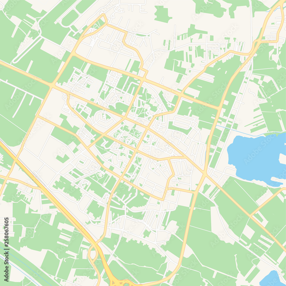 Fototapeta premium Velika Gorica, Croatia printable map