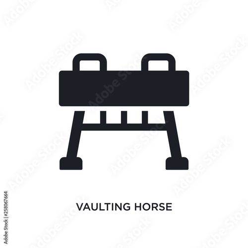 vaulting horse isolated icon. simple element illustration from gym equipment concept icons. vaulting horse editable logo sign symbol design on white background. can be use for web and mobile