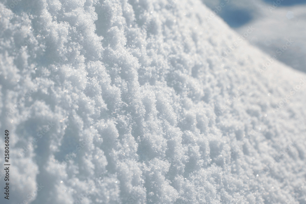 Winter white snow surface