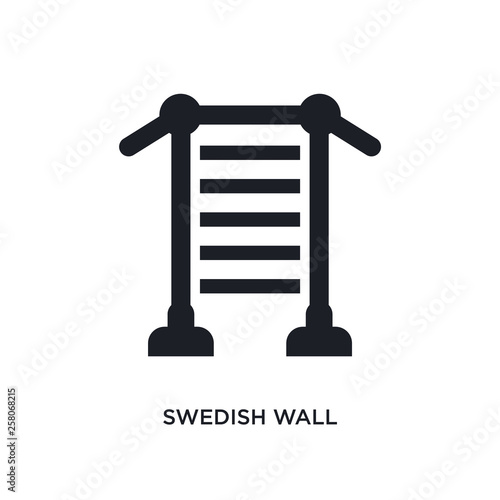 swedish wall isolated icon. simple element illustration from gym and fitness concept icons. swedish wall editable logo sign symbol design on white background. can be use for web and mobile