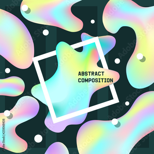 Holographic vector hologram foil texture and irregularities illustration backdrop set in blue pink green colors with scratches abstract background