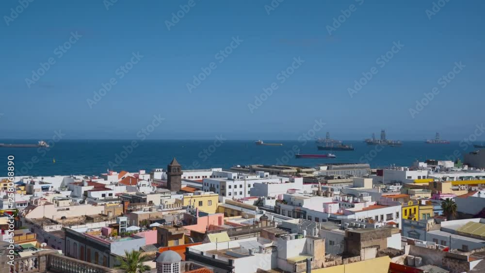 Panoramic view from Catedral de Santa Ana, Las Palmas de Gran Canaria. Panoramic view from Catedral de Santa Ana, Las Palmas de Gran Canaria.