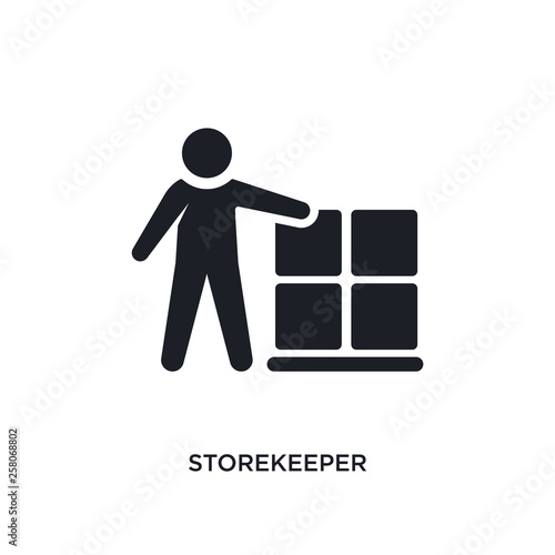 storekeeper isolated icon. simple element illustration from humans concept icons. storekeeper editable logo sign symbol design on white background. can be use for web and mobile