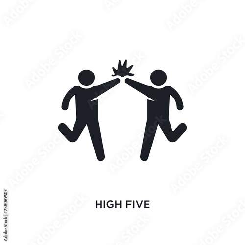 high five isolated icon. simple element illustration from humans concept icons. high five editable logo sign symbol design on white background. can be use for web and mobile