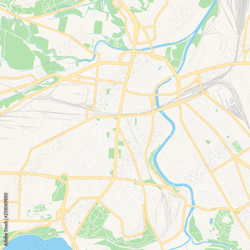  Plzen, Czechia printable map