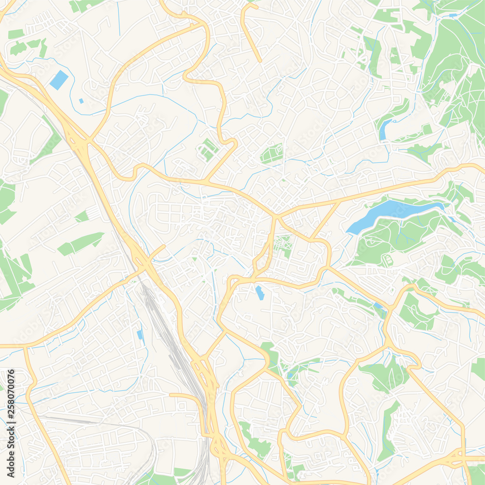  Liberec, Czechia printable map
