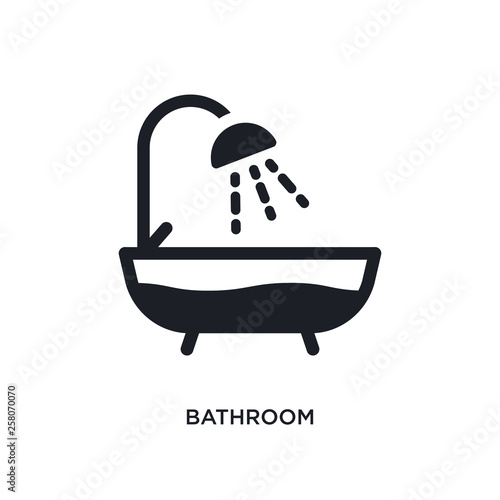 bathroom isolated icon. simple element illustration from hygiene concept icons. bathroom editable logo sign symbol design on white background. can be use for web and mobile