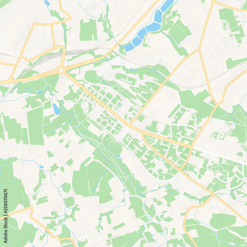 Havirov, Czechia printable map