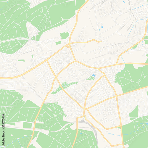 Kladno, Czechia printable map