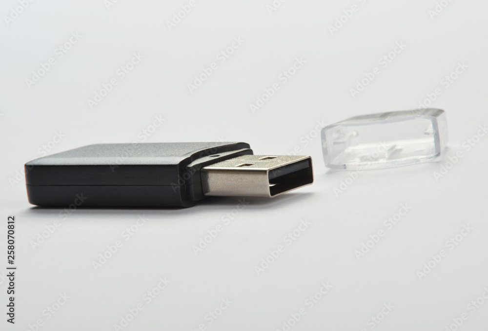USB stick on white background USB stick on white background