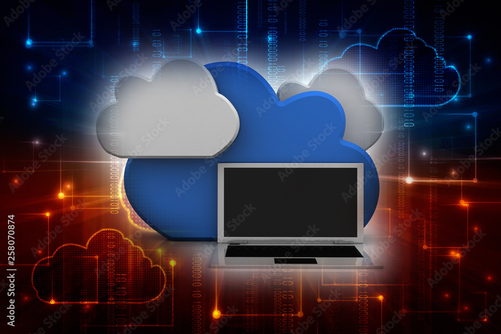 3d rendering Cloud computing 3d rendering Cloud computing