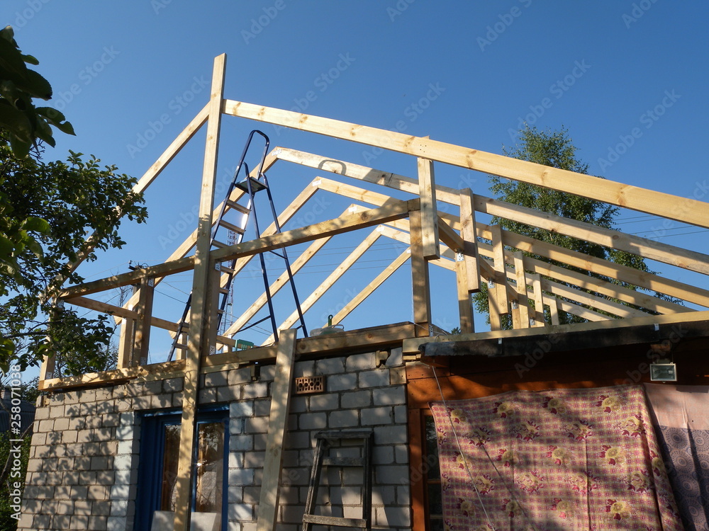 Fototapeta premium installation of the attic
