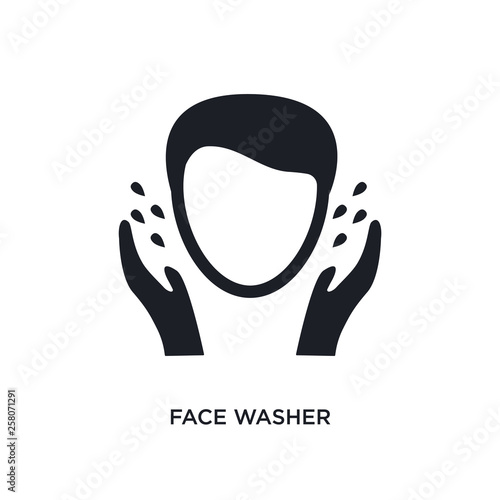 face washer isolated icon. simple element illustration from hygiene concept icons. face washer editable logo sign symbol design on white background. can be use for web and mobile