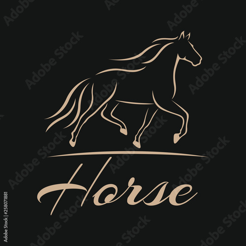 Modern horse logo