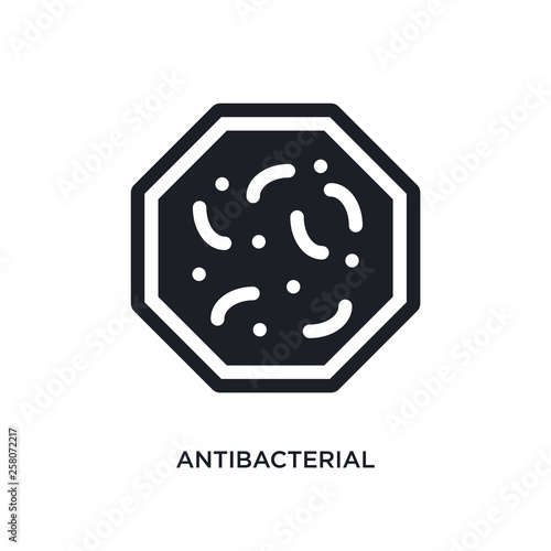 antibacterial isolated icon. simple element illustration from hygiene concept icons. antibacterial editable logo sign symbol design on white background. can be use for web and mobile