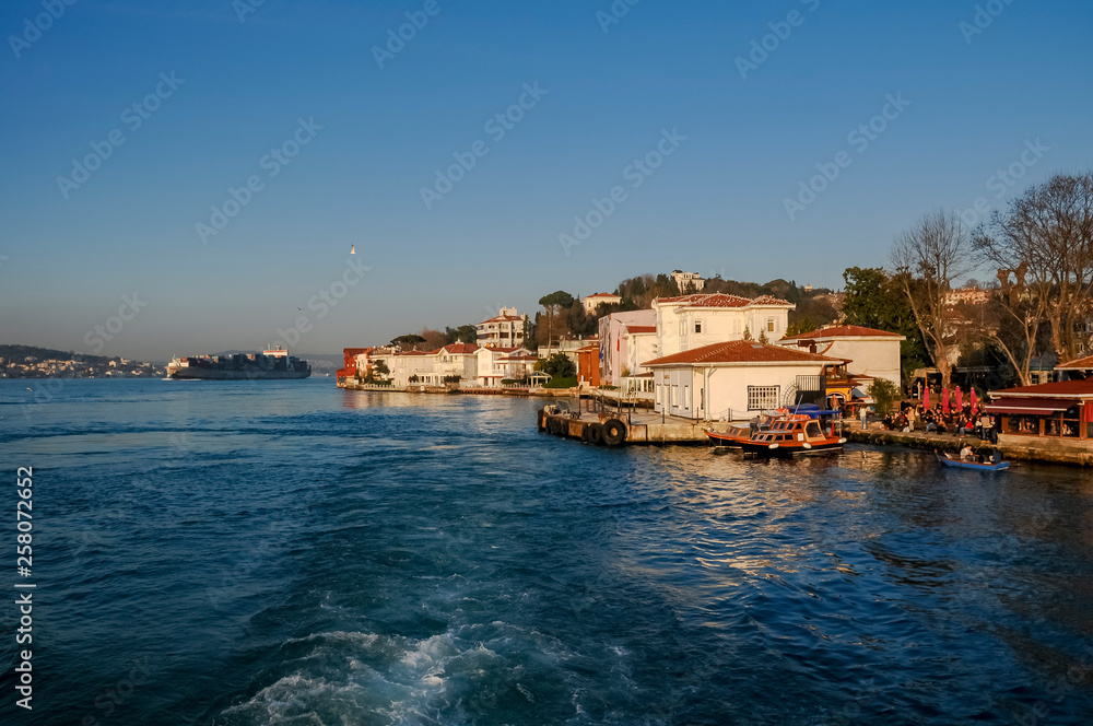 both shores of bosphorus strait are full of residential houses which local people use as weekend residences.