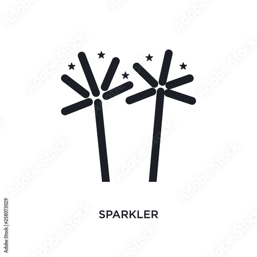 sparkler isolated icon. simple element illustration from india and holi concept icons. sparkler editable logo sign symbol design on white background. can be use for web and mobile