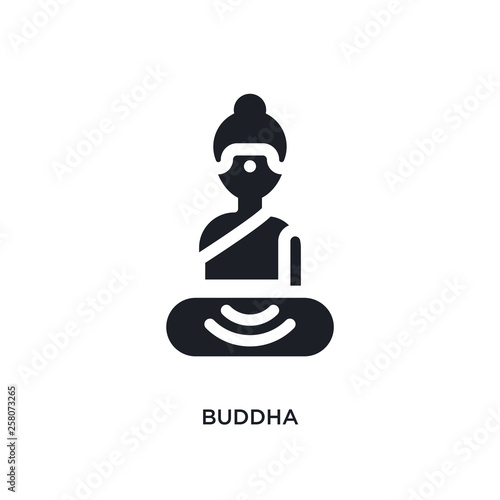 buddha isolated icon. simple element illustration from india and holi concept icons. buddha editable logo sign symbol design on white background. can be use for web and mobile