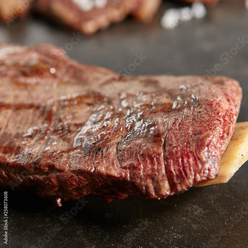 Thick Slices of Hot Grilled Whole Flank Steak