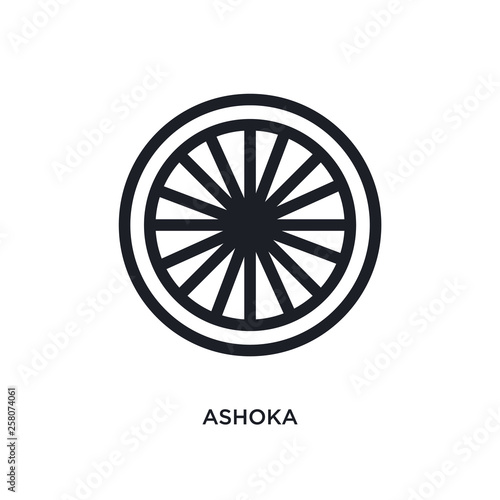 ashoka isolated icon. simple element illustration from india concept icons. ashoka editable logo sign symbol design on white background. can be use for web and mobile