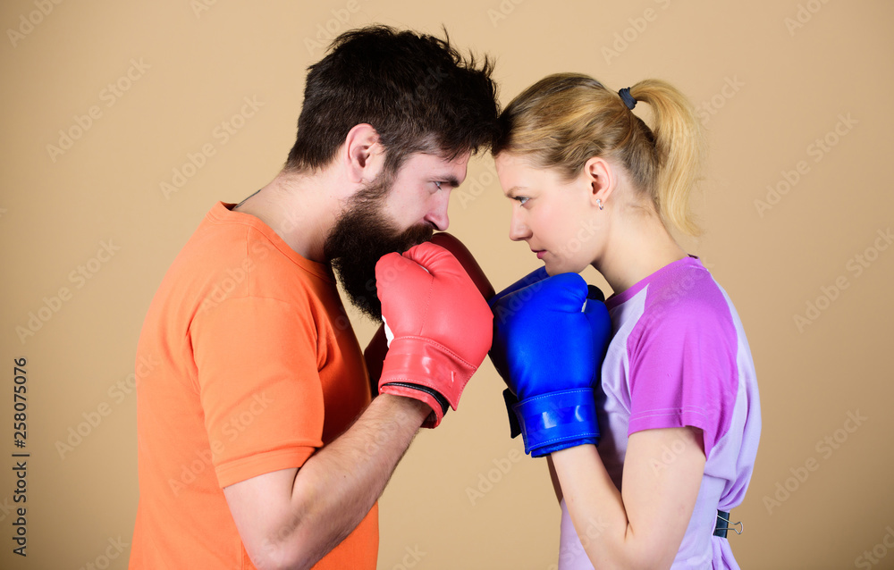 training with coach. Happy woman and bearded man workout in gym. punching, sport Success. sportswear. Fight. knockout and energy. couple training in boxing gloves. One team, one dream training with coach. Happy woman and bearded man workout in gym. punching, sport Success. sportswear. Fight. knockout and energy. couple training in boxing gloves. One team, one dream