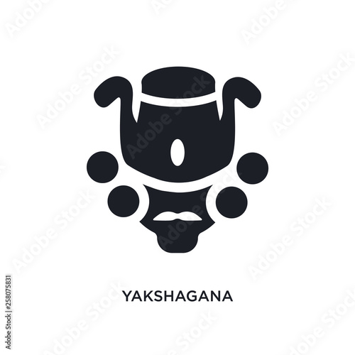 yakshagana isolated icon. simple element illustration from india concept icons. yakshagana editable logo sign symbol design on white background. can be use for web and mobile photo