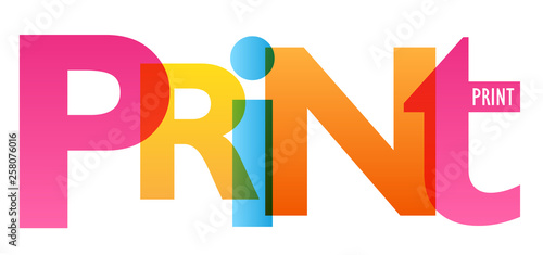 PRINT colorful typography banner