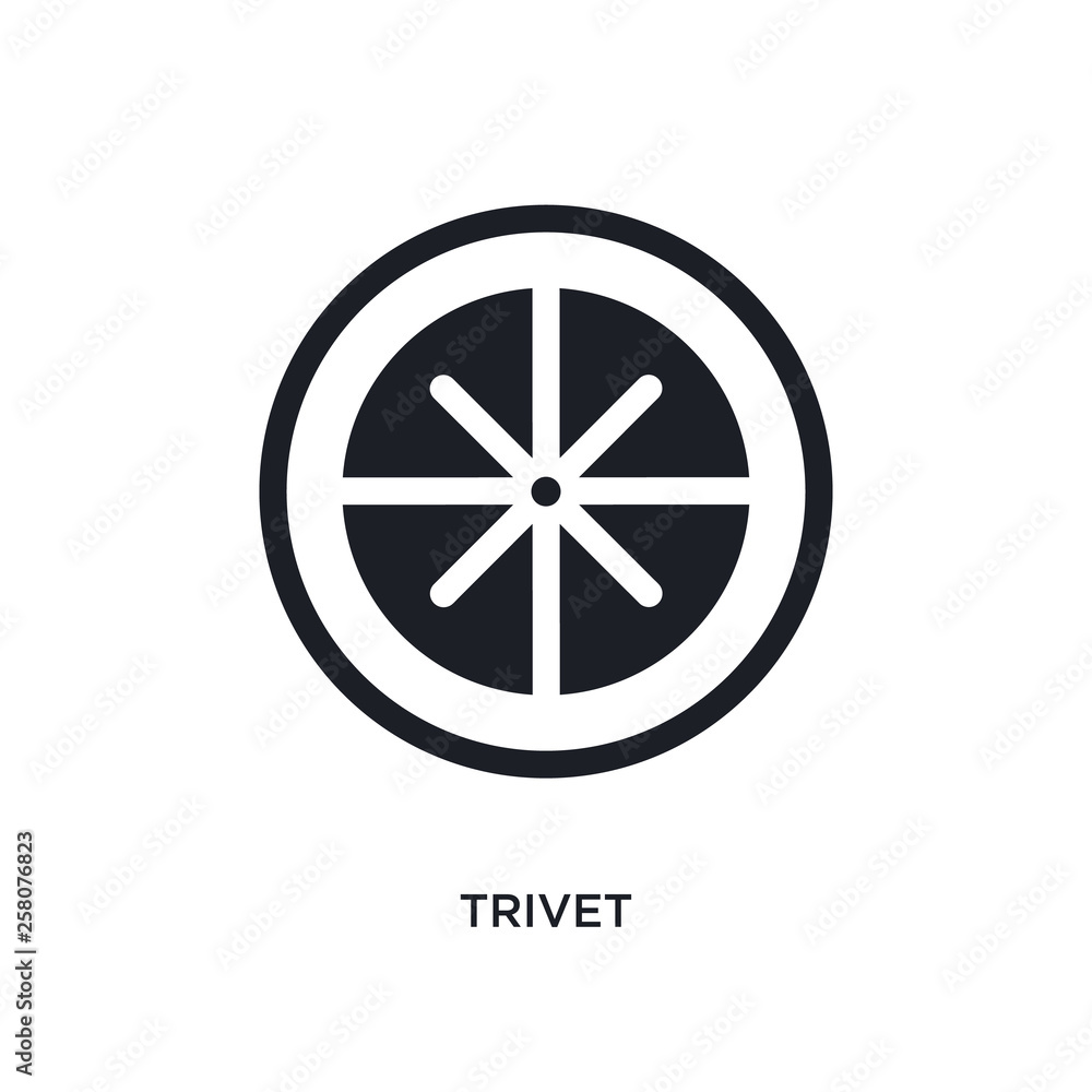 trivet isolated icon. simple element illustration from kitchen concept icons. trivet editable logo sign symbol design on white background. can be use for web and mobile