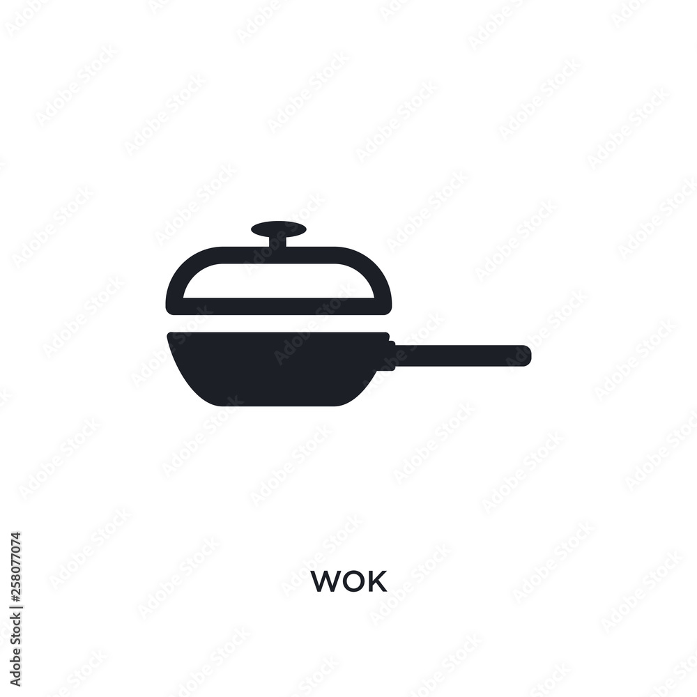 wok isolated icon. simple element illustration from kitchen concept icons. wok editable logo sign symbol design on white background. can be use for web and mobile wok isolated icon. simple element illustration from kitchen concept icons. wok editable logo sign symbol design on white background. can be use for web and mobile